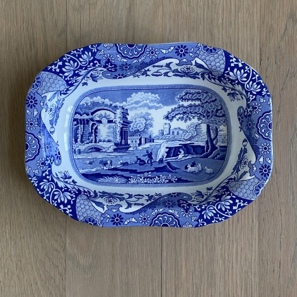 Spode Blue Italian Oval Vegetable Serving Dish